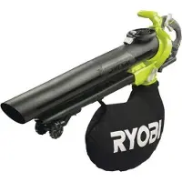 Ryobi Soplador de hojas RBV36B, 36V, sin escobillas, 3 en 1, con bolsa de recolección de 45 litros, velocidad de soplado de hasta 237,6 km/h