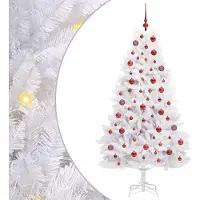 Syfax Árbol de Navidad artificial con ramas articuladas Blanco 180 cm
