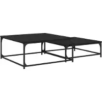 Syfax Mesa de Café 2 pcs Roble Negro Madera de ingeniería