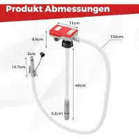 Northix Bomba de combustible eléctrica, sistema de parada automática, 3 adaptadores, 3,8 galones por minuto