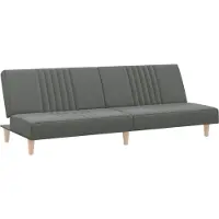 Syfax Sofá cama de tela gris oscuro