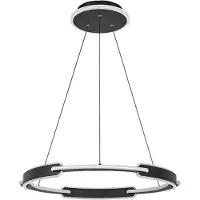 Rabalux 72229 Lámpara colgante Sindri LED de 45 vatios, metal y plástico, color negro