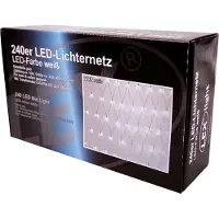 Linder Exclusiv GmbH Cadena de luces LED de 240 unidades, cable verde, color de luz: blanco frío