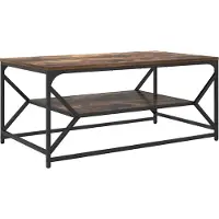Syfax Mesa de Café Roble ahumado 90 x 50 x 40 cm