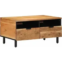 Syfax Mesa de centro Marrón 80 x 54 x 40 cm Madera de Acacia Sólida