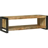 Syfax Mesa de Café Marrón 120 x 50 x 38 cm Madera de mango maciza
