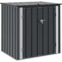 vidaXL Caja de almacenamiento para jardín, color , 101,5 x 82 x 100 cm, acero