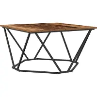 Syfax Mesa de Café Madera envejecida 80 x 80 x 45 cm