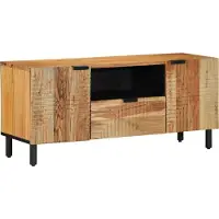 Syfax Mueble de TV Solid Acacia Wood 105 x 33,5 x 46 cm