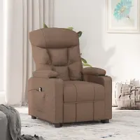 Prolenta Maison Exclusive - Sillón reclinable eléctrico, color marrón, tapizado en tela