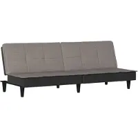 Syfax Sofá cama de tela gris taupe