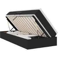 vidaXL Cama con espacio de almacenamiento y colchón, color , 90 x 200 cm, material: poliéster