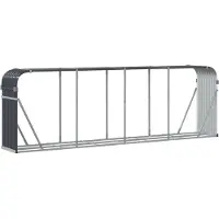 Syfax Leñero de acero galvanizado gris antracita 300x45x100 cm