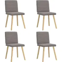 Syfax Sillas de comedor 4 unidades tela taupe