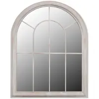 Syfax Espejo de jardín arco rústico uso interior y exterior 69x89 cm