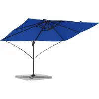 Syfax Sombrilla 351 x 250 x 260 cm Poliéster y Aluminio Azul azur