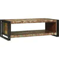 Syfax Mesa de Café 120 x 50 x 38 cm Madera sólida recuperada