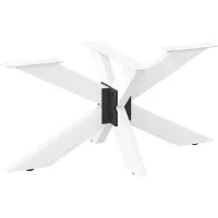 Syfax Pata para mesa de centro con forma de araña, color blanco, 98 x 58 x (42-43) cm, acero