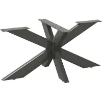 Syfax Pata para mesa de centro con forma de araña, antracita, 98 x 58 x (42-43) cm, acero