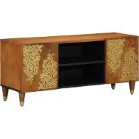Syfax Mueble de TV Marrón miel 105 x 33 x 46 cm