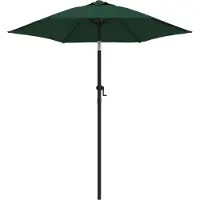 Syfax Sombrilla de aluminio verde 200x224 cm
