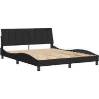 Syfax Estructura de cama sin colchón Hanko terciopelo negro 160x200 cm