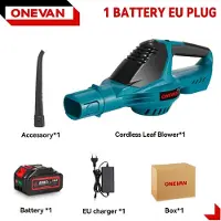 StarTech.com Soplador eléctrico para hojas/aire - Inalámbrico, sin escobillas - 5 niveles de potencia - Hasta 180 m/s - Incluye 1 batería de 18 V - Para hojas y nieve