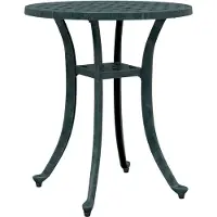 Syfax Mesa de jardín aluminio fundido verde Ø48x53 cm