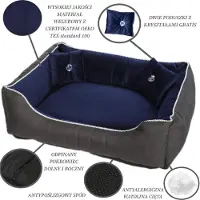 Markenlos Cama para perros y gatos / Corralito Glamour XS, 45x65 cm