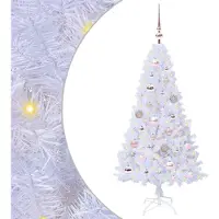 Syfax Árbol de Navidad artificial Blanco 120 cm PVC y Acero