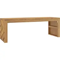 Syfax Mesa de centro madera maciza de teca 110x35x38 cm