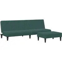 DKD Home Decor Juego de sofá de 2 piezas, color verde oscuro, tapizado en terciopelo