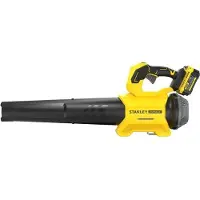 Stanley Soplador de hojas a batería, Fatmax, motor sin escobillas, 18V, batería de 4Ah + cargador, modelo SFMCBL730M1-QW