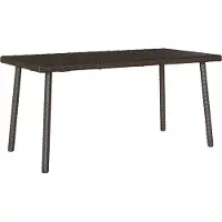 Syfax Mesa centro jardín rectangular marrón 80x40x37 cm