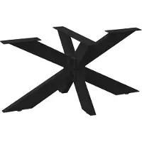 Syfax Pata para mesa de centro con forma de araña, color negro, 98 x 58 x (42-43) cm, acero
