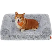 Feandrea FluffyHug: Cama grande para perros medianos, con relleno de espuma viscoelástica, funda lavable y desmontable. Dimensiones: 91 x 68 x 23 cm