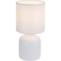 Rabalux 74052, lámpara de mesa Daphni, color blanco, cerámica, casquillo E14