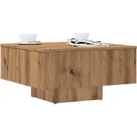 Prolenta Maison Exclusive - Mesa de centro de roble artesanal, 60x60x31,5 cm, fabricada en material de madera