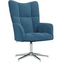Syfax Sillón de relax de terciopelo azul