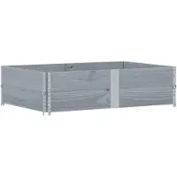 Syfax Collares de palets 2 uds madera maciza de pino gris 150x100 cm