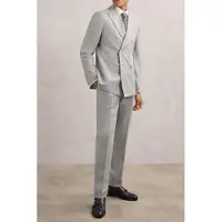 Reiss Flannel Mixer Trouser Soft Grey Talla: W30 | Pantalones Sastre Outlet | Hombre | Gris
