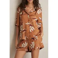 Reiss Floral Print Top Rust Talla: 12 | Camisas Outlet | Mujer | Marrón