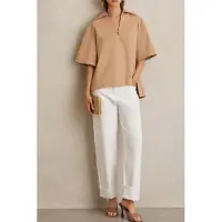 Reiss Overhead Cotton Top Camel Talla: 12 | Blusas Outlet | Mujer | Marrón