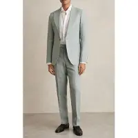 Reiss Linen Slim Mixer Trouser Ocean Green Talla: W30 | Pantalones Sastre Outlet | Hombre | Verde