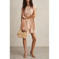 Reiss Short Ruffle Dress Pale Pink Talla: 6 | Mini Vestidos Outlet | Mujer | Rosa