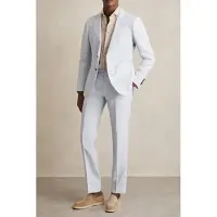 Reiss Linen Mixer Trouser Soft Blue Talla: W36 | Pantalones Sastre Outlet | Hombre | Azul