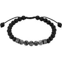 True Rebels Pulsera gris oscuro / negro