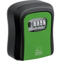 Basi SSZ 200, caja fuerte de pared, color , verde, cerradura numérica, aluminio, para montaje en pared, con llave