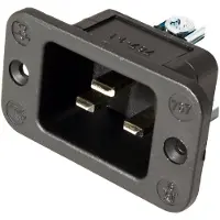 Bachmann Conector para equipos electrónicos, estándar IEC320 C20, color , material termoplástico, con conexión por tornillo