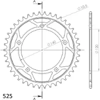 Supersprox Corona Trasera Steel Suzuki 525x42 Rfe1792x42blk
